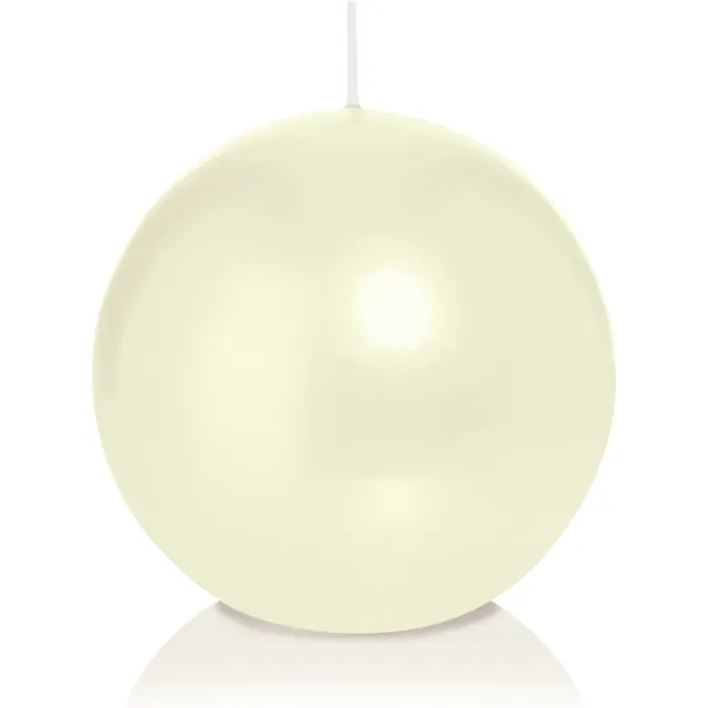 Trend Candles Bolkaars glad - parelmoer - 8 cm - 25 branduren - ronde kaarsen