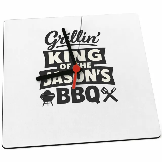 Mr Cadeautjes Klok 19 x 19 - design Een feestelijke koffiebar-claim met een sterke persoonlijke | cadeau Wit