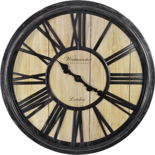 Noach Wandklok Westminster - Ø51.5cm Zwart