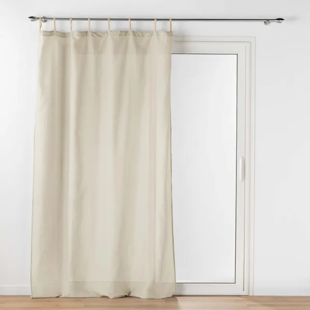 HomeMaison Gordijn met lussen van jute BELANI, 140 x 240 cm beige