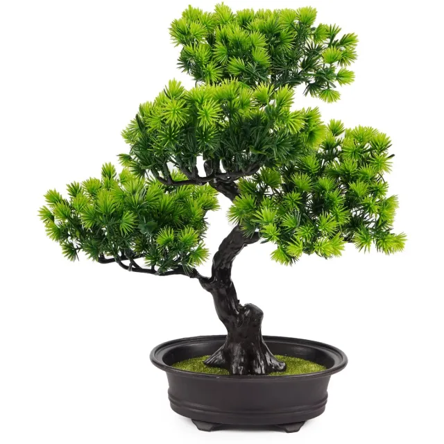 Ibenzoa Levensechte kunstbonsai van 34 cm voor stijlvolle interieurdecoratie Groen