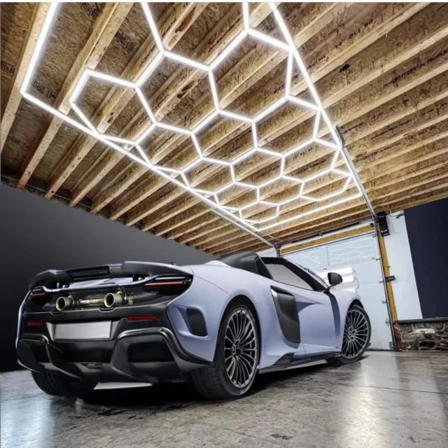 Dita Barber Essentials DITA Hexagon LED Verlichting - Hexagon LED Lamp - Kapper verlichting - Hexagon Led Panelen - Garage Verlichting - Auto Verlichting - Vervormbare Wandpanelen - Salon verlichting - Detail Verlichting Dita WIT