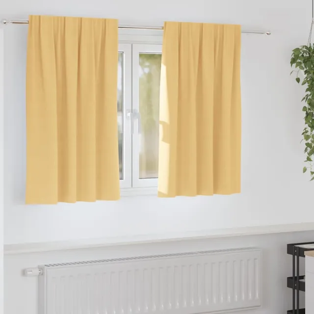 vidaXL Zwart-out Gordijnen met Ringen 2 st Beige 140 x 140 cm