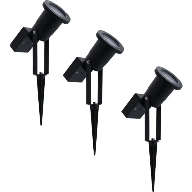 LEDVION 3x LED Solar Prikspot - 0.29W - 3000K - IP65 - Zwart