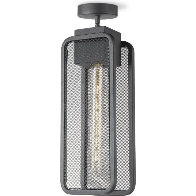 Home Sweet Home Moderne LED Plafondlamp Weave - Zwart - 11/11/47,5cm - Vierkant - geschikt voor E27 fitting - Plafondlamp gemaakt van metaal
