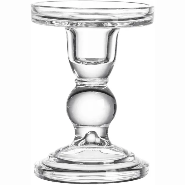Allecto Plus Vintage kandelaar voor restaurant, smeedijzeren theelichthouder van glas - 1 stuk Any