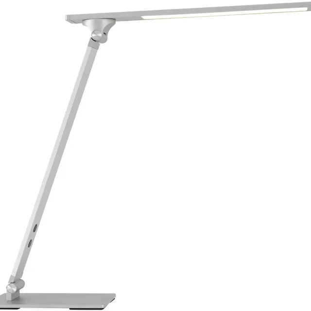 Steinhauer Tafellamp Serenade 2684ST Staal, Lichtkleur instelbaar, Draaibaar en Kantelbaar, Steinhauer, Design, 40-70 cm hoogte, 18x12 cm voet Zilver
