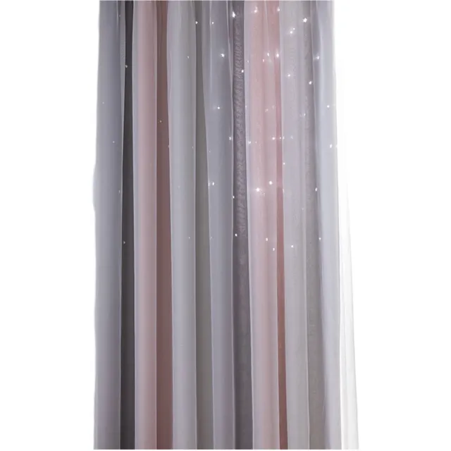 COVREO Verduisterend gordijn 132x214 cm powder ash polyester, met ringen Grijs