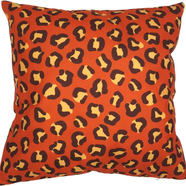 De Kussenkraam Kussenhoes Luipaard | Dierenprint | Oranje 45 x 45 cm | Exclusief binnenkussen