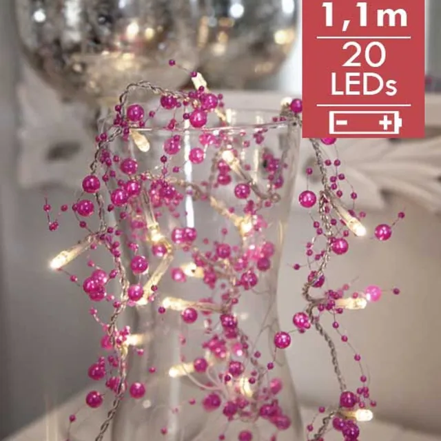 Star Trading Dauwdruppel "Paarse Parels"- 110cm - 20 leds