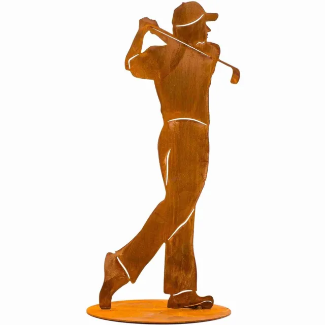 Dream-Living Handgemaakte golfspeler roest 20 cm Roest bruin
