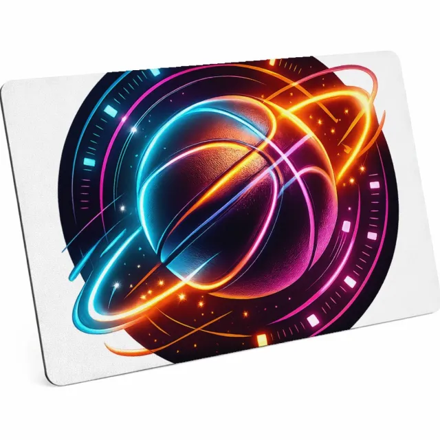 Mr Cadeautjes MDF magnetische fotolijst 28 x 19 - design Neon sportenergie met een dynamisch object in het midden | cadeau Wit
