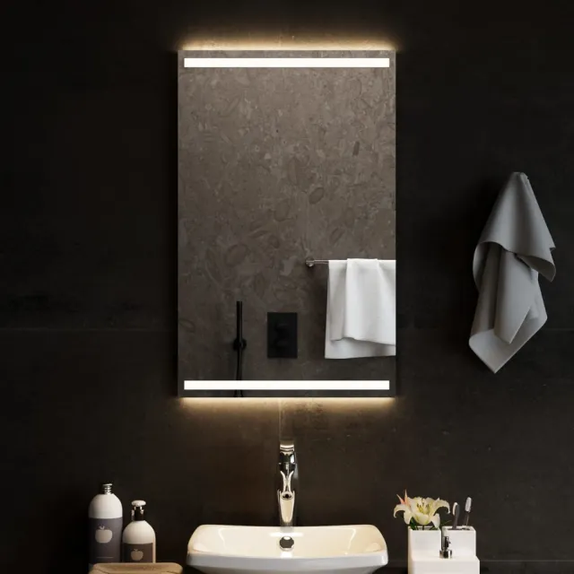 vidaXL Badkamerspiegel LED 50x80 cm Transparent