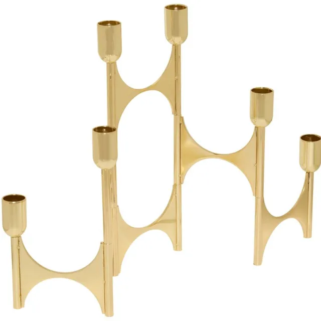 Atmosphera Créateur d'intérieur® Crush kandelaar, hoogte 48 cm, verguld Doré