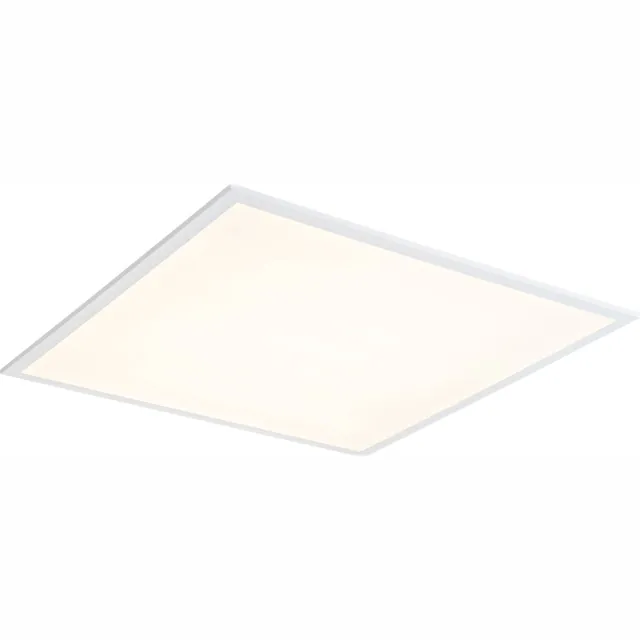 QAZQA Professional seagal - Moderne Dimbare LED Plafondplaat lamp met Dimmer - 1 lichts - L 59.5 cm - Wit - Garage / Kelder,Kantoor / Werkkamer,Winkel / Showroom Wit LED