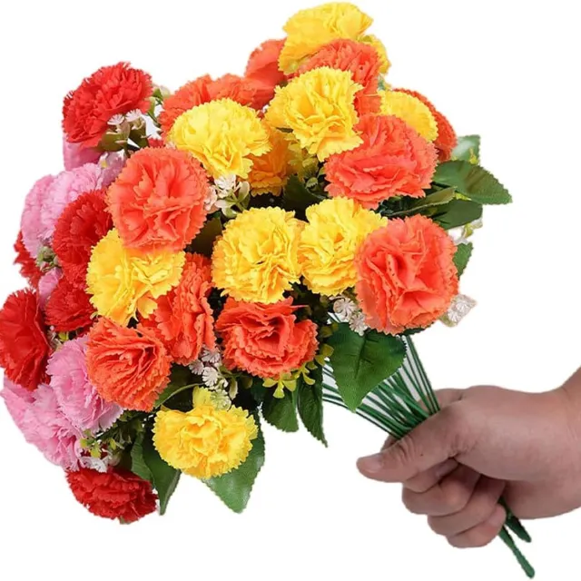 Famanu 40 Stks Kunstmatige Zonnebloem Bloemen Hoofden met Stengels 4" Zijde Zonnebloem Hoofden voor Outdoor Thuis Bruiloft Verjaardagsfeestje Decor Multi kleuren