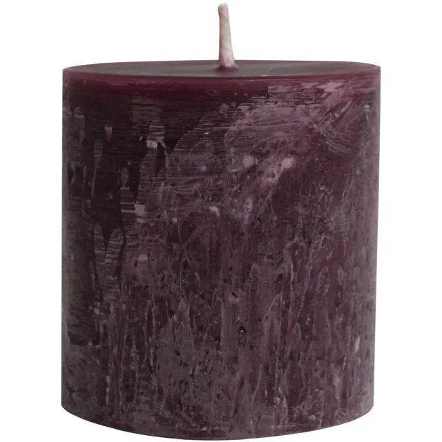PTMD Kaars Rustic Outdoor - Paars - 15x15x16cm
