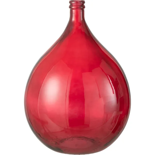 J-Line vaas - glas - rood - large - 56 cm hoog