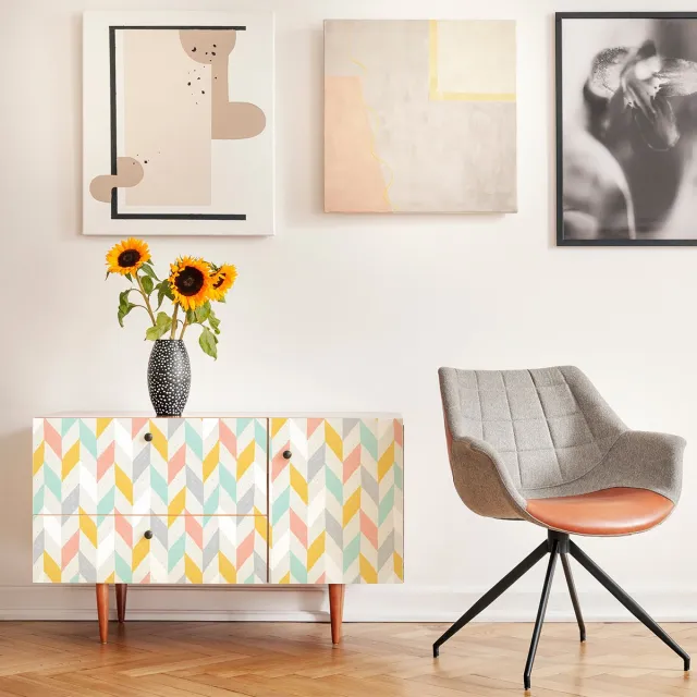 Ambiance Sticker Scandinavische meubelsticker Yvank 60 x 90 cm Multi color