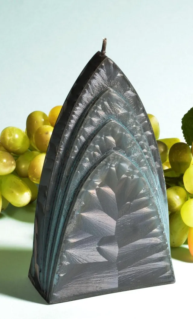 MilaNNE Bogen Kaars, ZWART POLYMICO, hoogte: 17cm