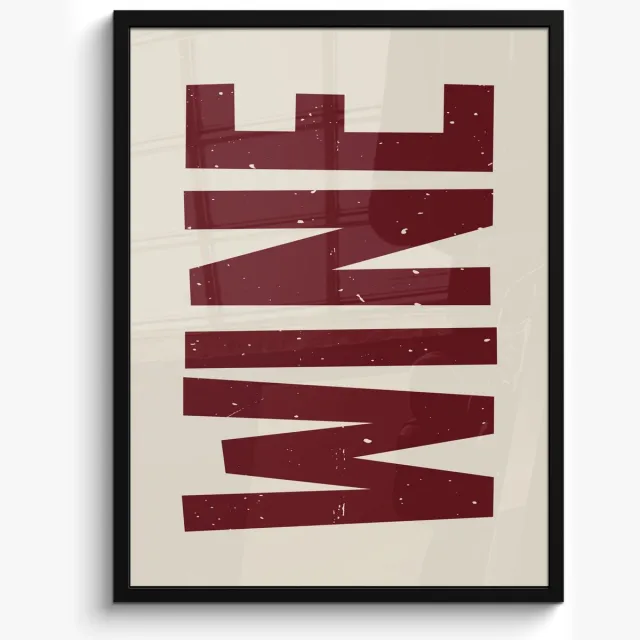 FrameYourWall Fotolijst inclusief poster - Posterlijst 50x70 cm - Posters - Wine - Red - Decoratie - Japandi - Foto in lijst - Keuken decoratie muur - Wanddecoratie accessoires - Muurdecoratie - Schilderijen