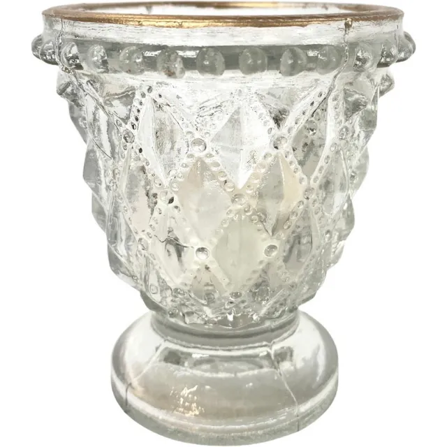De Weldaad Authentic Interior Theelichthouder diamant Transparant