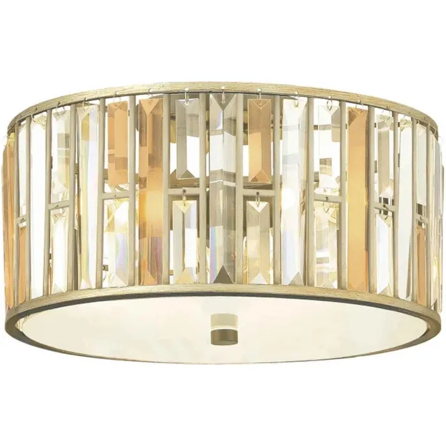 Steady Lighting Landelijke Plafondlamp - Steady Lighting - Glas - Landelijk - E27 - L: 41.9cm - Voor Binnen - Woonkamer - Eetkamer - Zilver