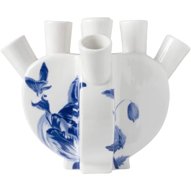 Heinen Delfts Blauw Tulpenvaas hartvorm Tulp - Keramiek - 17 cm Delfts blauw