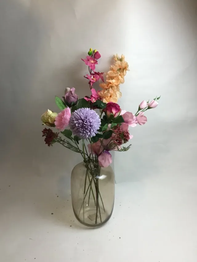 The Bloomistic Company The Bloomistic® – Zijden Boeket – 70-80 cm hoog – Kunstbloemen – decoratie – moederdag cadeautje – moederdag - housewarming cadeau – voor haar – decoratie woonkamer Soft Whispers