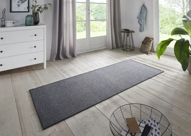 flycarpets Loper - Runner Boucle - Antraciet 67x400 cm