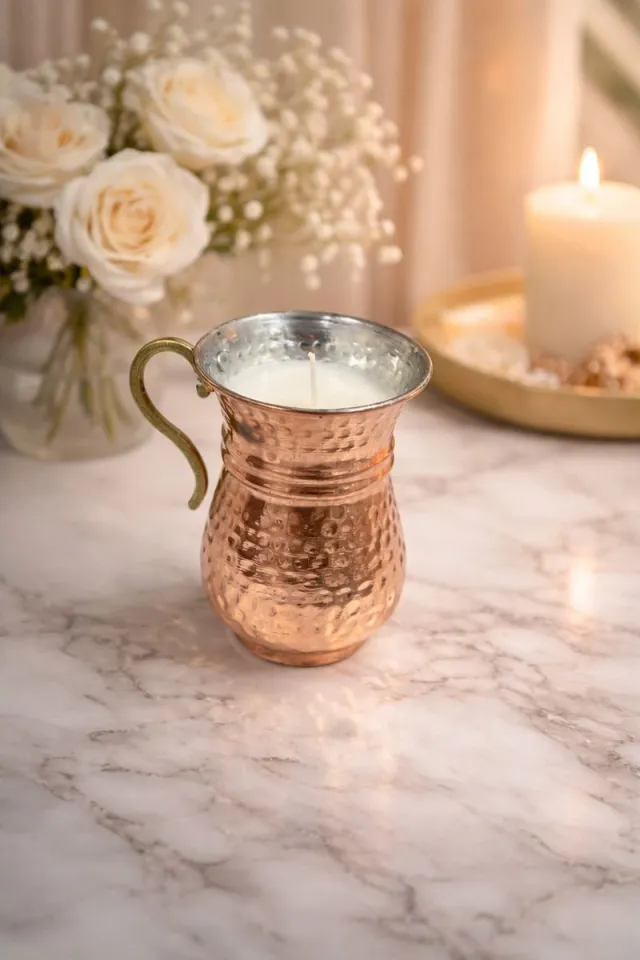Lumen and Lux Candles Koperen Kaars in Beker – Luxe Sfeerverlichting – Oosterse Stijl