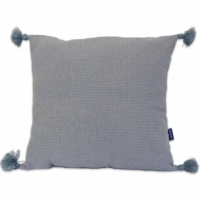 Lantara Pompons Kussen - Grijs - 55x55cm
