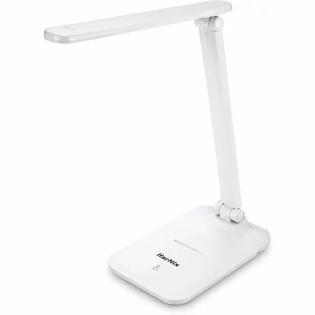 IfarNix Draadloze LED Bureaulamp - Oplaadbaar - Touch Dimbaar - 3 Lichtkleuren - 3000K-6500K - 1200mAh Accu - Verstelbaar - Wit