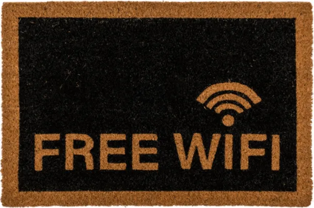 OOTB Free wifi deurmat Bruin,Zwart