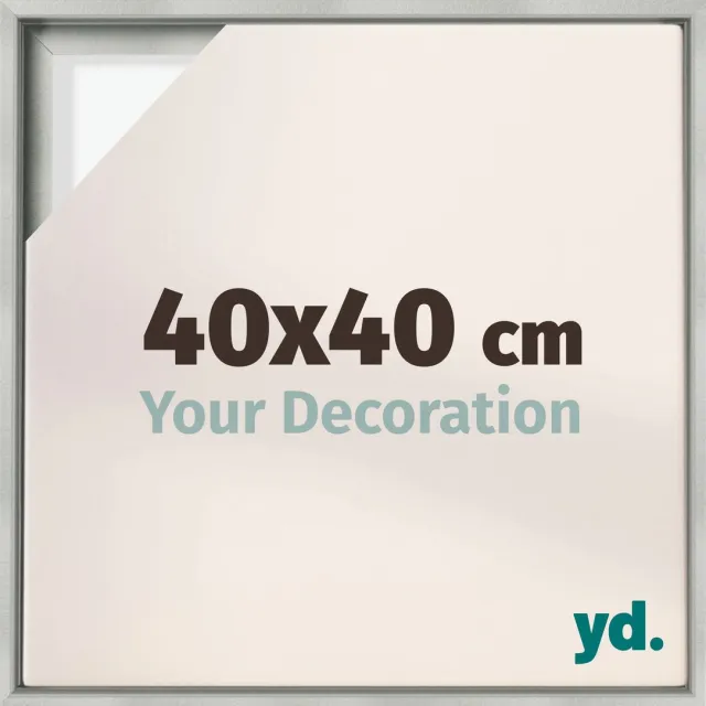 yd. yd, Baklijst 40x40 cm Zilver Mat - Lijst voor Canvasdoek - MDF Lyon