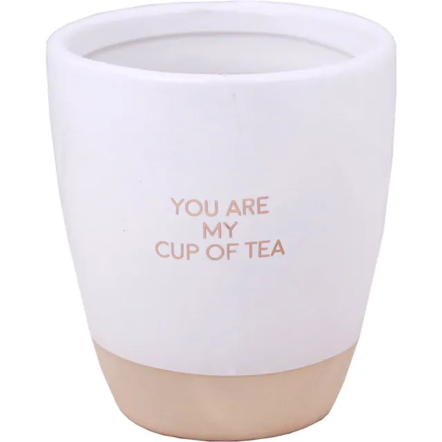 My Flame Lifestyle MY FLAME - Sojakaars in theekop - YOU ARE MY CUP OF TEA - Geur: Herbal infusion - Maat: D9 x H10 cm - Branduren: 60u wit