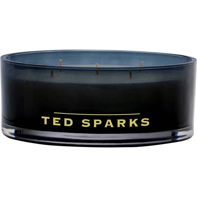 Ted Sparks Geurkaars Balthazar - 50 Branduren - 6 Lonten - Luxe Verpakking - Wild Rose & Jasmin - Romantische Zoete Geur Blue