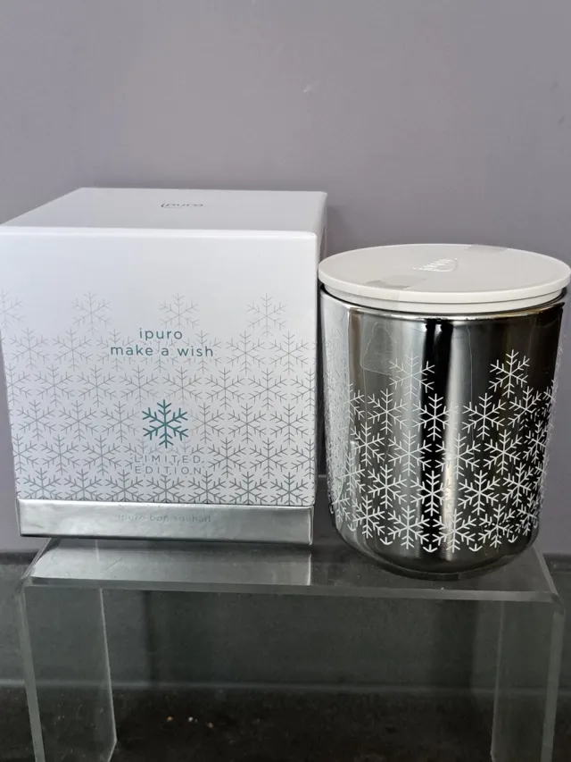 Ipuro geurkaars lim edition - kerst - make a wish zilver