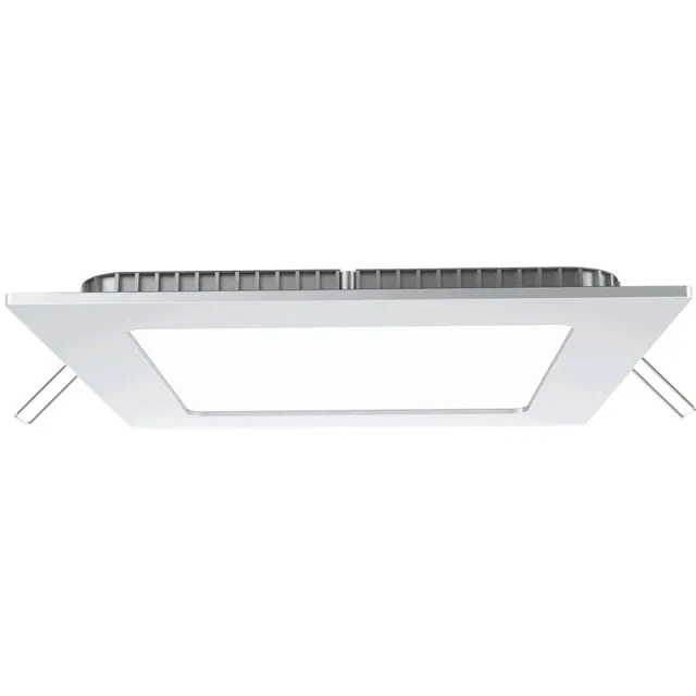 V-TAC 15 Watt LED inbouw plafondlamp woonkamer eetkamer paneelverlichting warm wit aluminium lamp V-Tac 4826