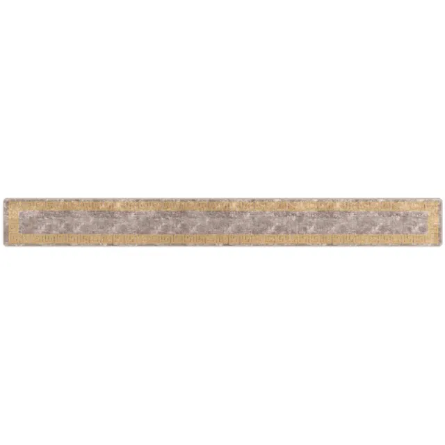 vidaXL Tapijt - Runner - MARSA - Grijs - en - Goud - 50 - x - 450 - cm - Polyester - en - PVC