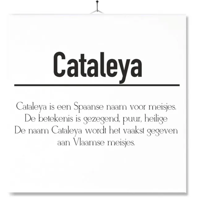 MC Living Tegel Met Opdruk | Betekenis | Kado | Cadeau | Met Naam - Cataleya multi-color