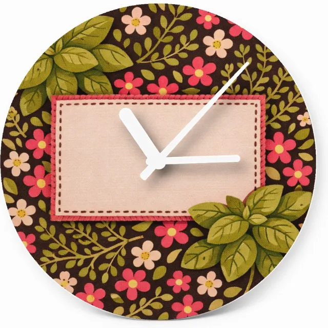 Mr Cadeautjes Glazen klok Ø 20 - design Een handgemaakte keukenprint met kruiden en labelkaart | cadeau Wit