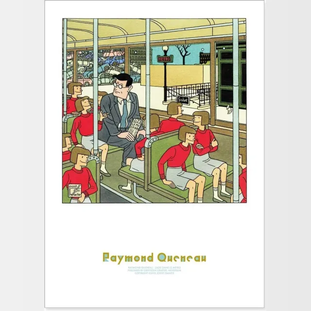 Joost Swarte Raymond Queneau - Kunstposter Zazie dans le metro Full color