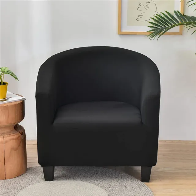 Ibenzoa Moderne Elastische Fauteuilbeschermer voor Club- en Cocktailstoelen in Stijlvol Zwart