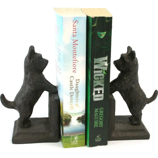 Nevolis Bookends - Dogs Play Design - Ideal for Dog Lovers and Book Enthusiasts - Pack of 2 . multicolor