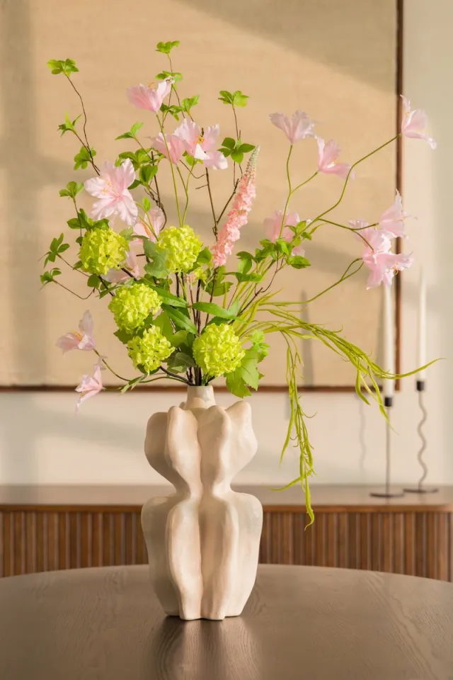 PrettyPlants Kunstboeket Spring Serenity | Zijdenbloemen | Kunstbloemen | Zijden boeket | Kunstboeket Groen