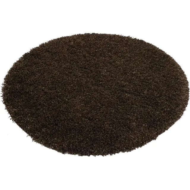 Merinos Hoogpolig Vloerkleed Shaggy Plus 964 Brown Ø120cm Rond bruin