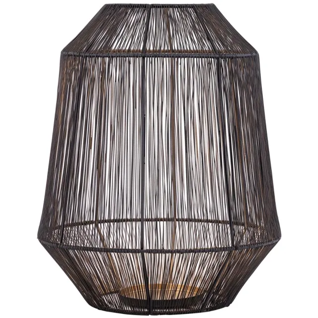 PTMD COLLECTION PTMD Justy Windlicht - 28 x 28 x 38 cm - Ijzer - Zwart