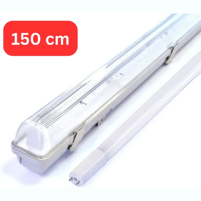 Prinos Premium LED TL lamp 150 cm compleet - Armatuur incl. led buis - 36W/58W Grijs