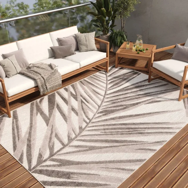 Tapiso Patio Indoor Tapijt Grijs Tuintapijt Buiten Buitenkleed Outdoor Modern